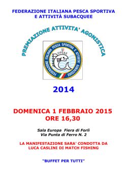 elenco premiati anno agonistico 2014