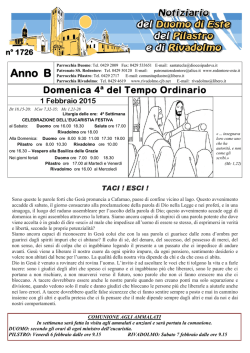 notiziario della settimana