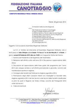 Lettera di convocazione - canottaggio-fvg