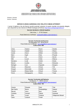 PEC Servizi ARGEA Sardegna - Regione Autonoma della Sardegna