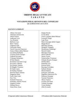 Elenco dei candidati e delle liste