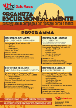 Circolo Gallo Rosso &ndash; Calendario escursioni 2015