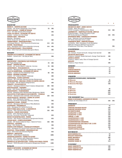 Cartes des vins - Nolana Pizzeria