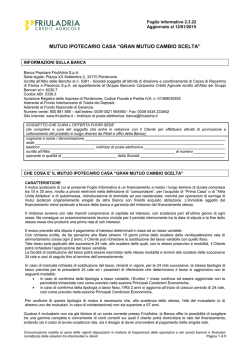 FOGLIO INFORMATIVO N. 2.3.22 GRAN MUTUO