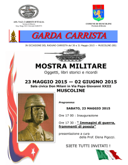 leggete il Volantino - Associazione Nazionale Carristi d`Italia