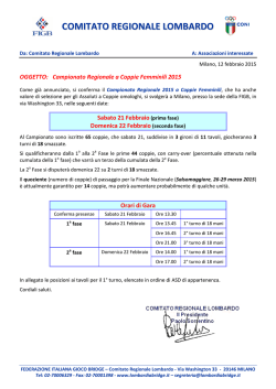 Circolare Coppie Femminili 2015