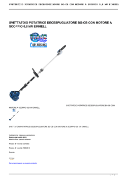 SVETTATOIO POTATRICE DECESPUGLIATORE BG