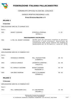FEDERAZIONE ITALIANA PALLACANESTRO