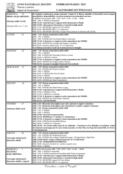 Scarica Avvisi - Oratorio S.Giovanni Bosco Trescore Balneario