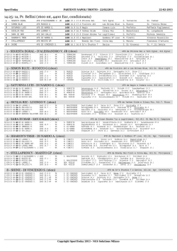 14.25: 1a, Pr. Bellini (1600 mt, 4400 Eur, condizionata)