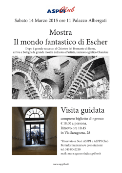 Mostra Il mondo fantastico di Escher Visita guidata