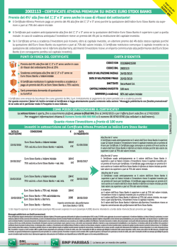 2002113 - certificate athena premium su indice euro stoxx banks