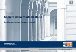 Presentazione - Mediobanca Ricerche e Studi S.p.A.