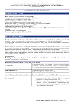 conto bper piccole imprese - Banca Popolare dell`Emilia Romagna