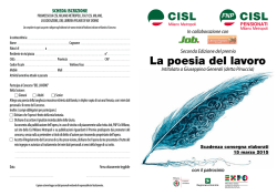 Bando: La poesia del lavoro