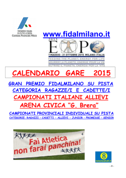Fidal calendario Provinciale - Atletica