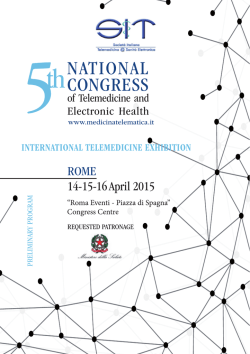 NATIONAL CONGRESS - Societ&agrave; Italiana Telemedicina