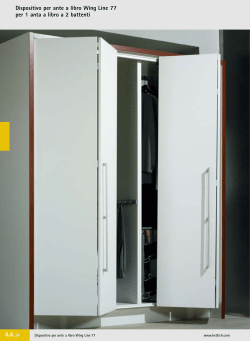 Dispositivo per ante a libro Wing Line 77 per 1 anta a libro a 2 battenti