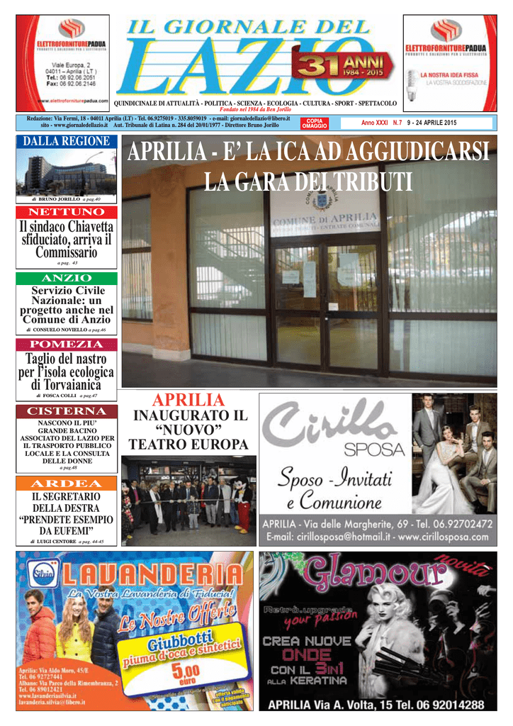 Aprilia Il Giornale Del Lazio