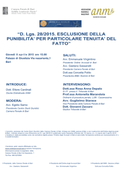 CP Bari - Unione delle Camere Penali Italiane