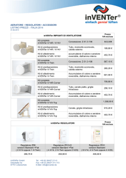 aeratore &bull; regolatori &bull; accessori listino prezzi - italia 2014