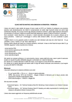 METODI ANALITICI laboratori ARPAV