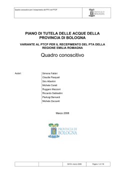 Quadro conoscitivo - Provincia di Bologna