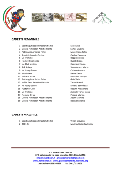 discesa in pista - Federazione Italiana Sport del Ghiaccio