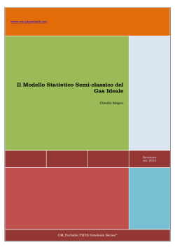 Il Modello Statistico Semi-classico del Gas Ideale