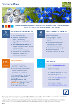 CONTO CORRENTE db PARTNER B2e CONTO CORRENTE db