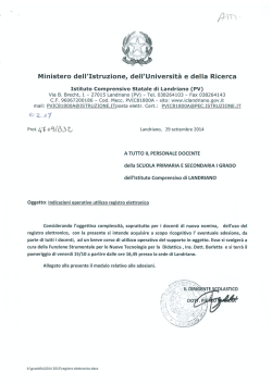 CIRC.N. 17 INDICAZIONI OPERATIVE UTILIZZO REGISTRO