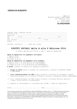 "Diritti Sociali dalla A alla Z" IN FORMATO PDF