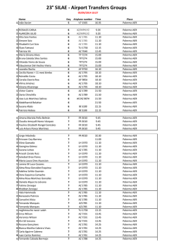 23° SILAE - Airport Transfers Groups