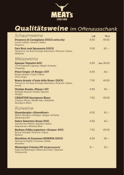 Qualit&auml;tsweine im Offenausschank