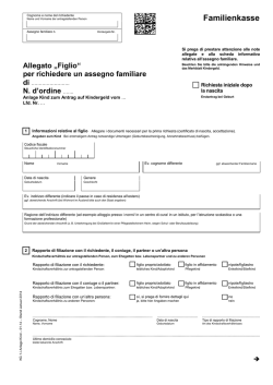 Scrivere in stampatello o al computer / Please write in block capitals