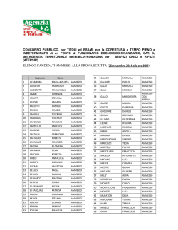 ELENCO C CANDIDA ATI AMMES SSI ALLA PROVA SC CRITTA (25