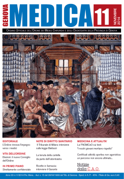 GEN OV A - Ordine Provinciale dei Medici Chirurghi e degli