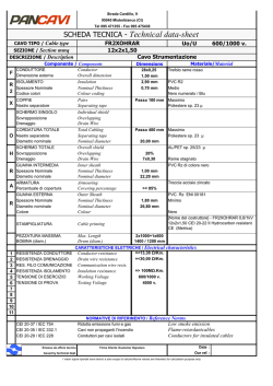 Cavo strumentazione schermato sul totale ed armato