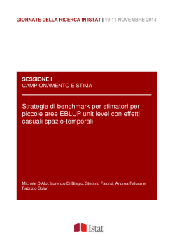 Strategie di benchmark per stimatori per piccole aree EBLUP