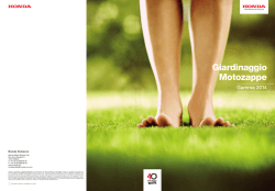 Catalogo giardino 2014 - HONDA Power Equipment