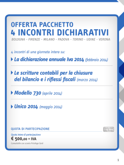 4 INCONTRI DICHIARATIVI