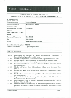 Luogo e data di nascita: Stato Civile: nubile Pagina 1 Curriculum Vitae