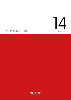 TARIFFA NUOVI PRODOTTI