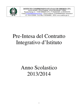 Contrattazione integrativa 2013-2014