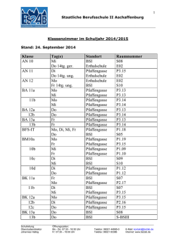 Klasse Tag(e) - Staatliche Berufsschule II
