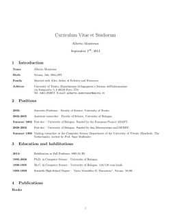 Curriculum Vitae et Studiorum