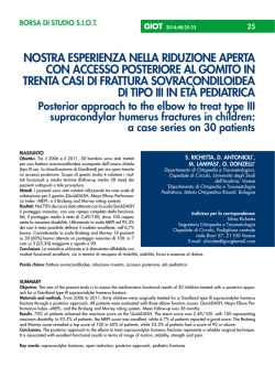 full text - pdf document - Giornale Italiano di Ortopedia e