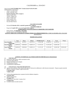 Impegni collegiali e consigli di classe a.s. 2014/2015