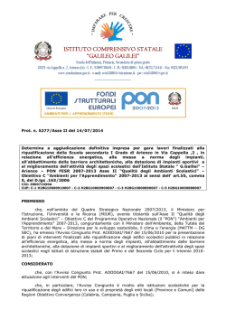 Determina aggiudicazione definitivaAsse II