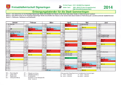 Entsorgungskalender - Stadt Gammertingen